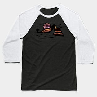 Minimalistic hand drawn landscape doodle Baseball T-Shirt